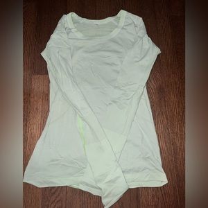 Lululemon Swiftly Tech Long Sleeve Shirt, Lime Green, 8